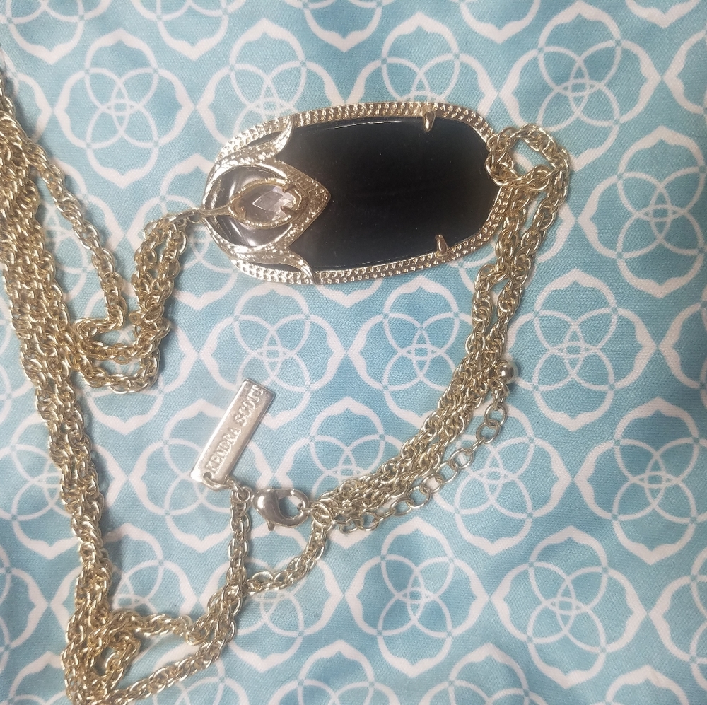 Kendra Scott Darby necklace in black onyx